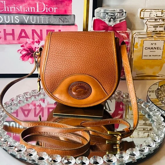 Dooney & Bourke vintage Saddle Brown leather Crossbody Bag - Picture 8 of 17